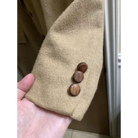 Vintage A Delta Ltd By Mel Burns Tan 100% Camel Hair Sport Coat Blazer 2 Button - Picture 10 of 16